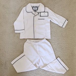 Petite Plume white cotton Pajama set 18M / 2T